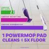 imageSwiffer PowerMop MultiSurface Mop Kit for Floor Cleaning Includes PowerMop 2 Mopping Pad Refills 1 Cleaning Solution with Fresh Scent and 2 BatteriesPurple and White