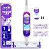 imageSwiffer PowerMop MultiSurface Mop Kit for Floor Cleaning Includes PowerMop 2 Mopping Pad Refills 1 Cleaning Solution with Fresh Scent and 2 BatteriesPurple and White