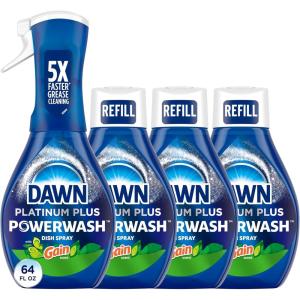 imageDawn Powerwash Gain Original Dish Spray Liquid Dish Soap Dish Soap Refill  1 Starter Kit  3 Refills 64 Fl Oz Total 16 fl ozbottle
