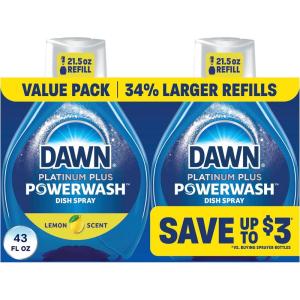 imageDawn Powerwash Lemon Dish Spray Liquid Dish Soap 2 Refills 43 Fl Oz