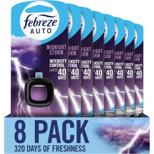 imageFebreze AUTO Air Freshener OdorFighting Automotive Vent Clip Midnight Storm Scent 8 CountMidnight Storm