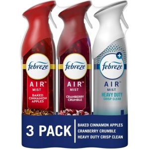 imageFebreze Air Effects OdorFighting Air Freshener Apple Cider Cranberry Tart Heavy Duty Crisp Clean 88 oz Aerosol Can Pack of 3Apple Cider  Cranberry Tart  Crisp Clean