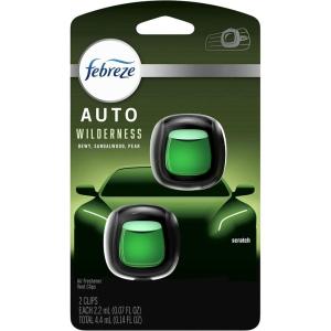 imageFebreze Car Air Freshener Vent Clip Laundry Fresh Scent 07 oz Car Vent Clip Pack of 4Wilderness