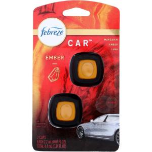 imageFebreze Car Ocean Scent Air Freshener Vent Clip 07 oz Car Vent Clip Pack of 4004 Fl Oz Pack of 2
