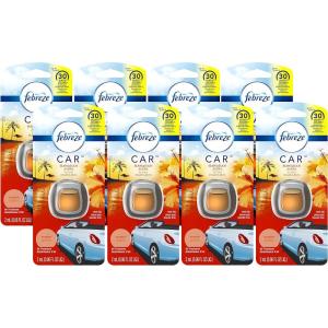 imageFebreze Car Ocean Scent Air Freshener Vent Clip 07 oz Car Vent Clip Pack of 4006 Fl Oz Pack of 8