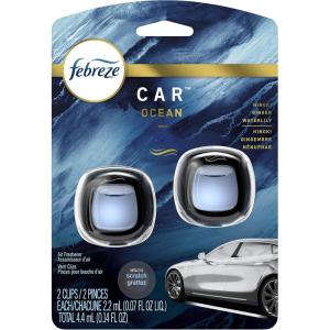 imageFebreze Car Ocean Scent Air Freshener Vent Clip 07 oz Car Vent Clip Pack of 4014 Fl Oz Pack of 1