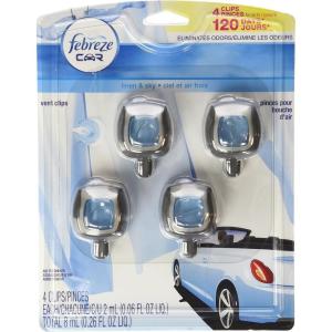 imageFebreze Car Ocean Scent Air Freshener Vent Clip 07 oz Car Vent Clip Pack of 4026 Fl Oz Pack of 1