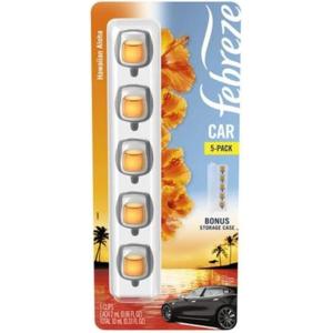 imageFebreze Car Ocean Scent Air Freshener Vent Clip 07 oz Car Vent Clip Pack of 46 Piece Set