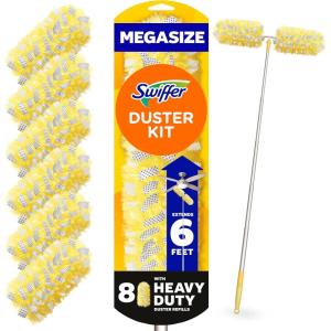 imageSwiffer Duster Kit with 6 ft Super Extendable Handle Heavy Duty Starter Kit with 8 Refills