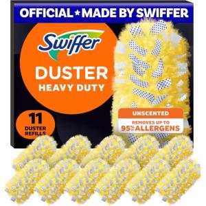 imageSwiffer Dusters Refill for Cleaning Feather ampamp Microfiber Duster Disposable Alternative For Dusting Furniture Blinds Ceiling Fans Walls Helps Remove Allergens Heavy Duty Unscented 11ct11 Count Pack of 1