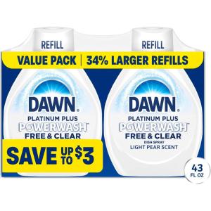 imageDawn Powerwash Spray Refill Dish Soap Dishwashing Liquid Free ampamp Clear 2 Refills 43 Fl Oz