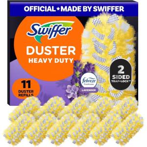 imageSwiffer Dusters Refill for Cleaning Feather ampamp Microfiber Duster Disposable Alternative for Dusting Furniture Blinds Ceiling Fans Walls Helps Remove Allergens Heavy Duty Lavender 11ct