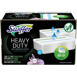 imageSwiffer Sweeper Heavy Duty Wet Mopping Cloths Multi Surface Refills Lavender Scent 20 countLavender  Vanilla Comfort