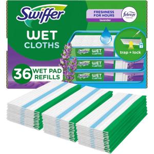 imageSwiffer Sweeper Wet Mopping Cloth Multi Surface Refills Mops for Floor Cleaning Febreze Lavender Scent 36 Count36 Count Pack of 1