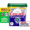 imageCascade Platinum Plus Dishwasher Pods Dish Detergent Soap Clean Lemon Scent 62 Count