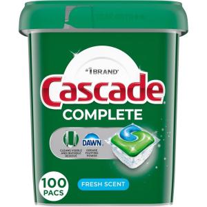 imageCascade Complete Dishwasher Pods Dishwasher Detergent Dish Detergent Tab Tablets Fresh 100 Count100 Count Pack of 1