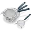 imageGreenLife Cooking Tools and Utensils 2 Piece Extra Fine Stainless Steel Mesh Strainer Kitchen Set Stay Cool Handles Dishwasher Safe BPAFree TurquoiseGray