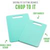 imageGreenLife Cutting Board Set 8x12quot ampamp 10x14quot Extra Durable Meal Prep NonSlip Grip Handles Crack Resistant Dishwasher Safe Reversible Versatile Kitchen Essentials BlueTurquoise