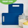 imageGreenLife Cutting Board Set 8x12quot ampamp 10x14quot Extra Durable Meal Prep NonSlip Grip Handles Crack Resistant Dishwasher Safe Reversible Versatile Kitchen Essentials BlueBlue
