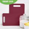 imageGreenLife Cutting Board Set 8x12quot ampamp 10x14quot Extra Durable Meal Prep NonSlip Grip Handles Crack Resistant Dishwasher Safe Reversible Versatile Kitchen Essentials BlueScarlet Red
