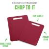 imageGreenLife Cutting Board Set 8x12quot ampamp 10x14quot Extra Durable Meal Prep NonSlip Grip Handles Crack Resistant Dishwasher Safe Reversible Versatile Kitchen Essentials BlueScarlet Red