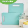 imageGreenLife Cutting Board Set 8x12quot ampamp 10x14quot Extra Durable Meal Prep NonSlip Grip Handles Crack Resistant Dishwasher Safe Reversible Versatile Kitchen Essentials BlueTurquoise