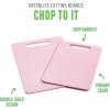 imageGreenLife Cutting Board Set 8x12quot ampamp 10x14quot Extra Durable Meal Prep NonSlip Grip Handles Crack Resistant Dishwasher Safe Reversible Versatile Kitchen Essentials BlueSoft Pink