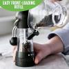 imageGreenLife Ratchet Mill Set Salt and Pepper Grinder MessFree Adjustable Coarseness and Easily Refillable Kitchen Tool Seasoning Spice Mill Ergonomic NoTwist Grinding Black ampamp WhiteBlack  Turquoise