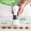 imageGreenLife Ratchet Mill Set Salt and Pepper Grinder MessFree Adjustable Coarseness and Easily Refillable Kitchen Tool Seasoning Spice Mill Ergonomic NoTwist Grinding Black ampamp WhiteRed  White