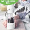 imageGreenLife Ratchet Mill Set Salt and Pepper Grinder MessFree Adjustable Coarseness and Easily Refillable Kitchen Tool Seasoning Spice Mill Ergonomic NoTwist Grinding Black ampamp WhiteRed  White