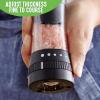 imageGreenLife Ratchet Mill Set Salt and Pepper Grinder MessFree Adjustable Coarseness and Easily Refillable Kitchen Tool Seasoning Spice Mill Ergonomic NoTwist Grinding Black ampamp WhiteRed  White