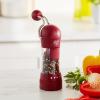 imageGreenLife Ratchet Mill Set Salt and Pepper Grinder MessFree Adjustable Coarseness and Easily Refillable Kitchen Tool Seasoning Spice Mill Ergonomic NoTwist Grinding Black ampamp WhiteRed