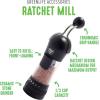 imageGreenLife Ratchet Mill Set Salt and Pepper Grinder MessFree Adjustable Coarseness and Easily Refillable Kitchen Tool Seasoning Spice Mill Ergonomic NoTwist Grinding Black ampamp WhiteBlack  Turquoise