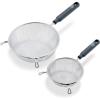 imageGreenLife Cooking Tools and Utensils 2 Piece Extra Fine Stainless Steel Mesh Strainer Kitchen Set Stay Cool Handles Dishwasher Safe BPAFree TurquoiseGray