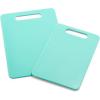 imageGreenLife Cutting Board Set 8x12quot ampamp 10x14quot Extra Durable Meal Prep NonSlip Grip Handles Crack Resistant Dishwasher Safe Reversible Versatile Kitchen Essentials BlueTurquoise