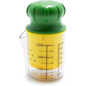 imageGreenLife Cooking Tools and Utensils Lemon and Lime Juicer Citrus Squeezer with built in strainer Easy Read Measurements Pouring Spout Dishwasher Safe Green and Yellow