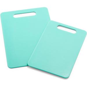 imageGreenLife Cutting Board Set 8x12quot ampamp 10x14quot Extra Durable Meal Prep NonSlip Grip Handles Crack Resistant Dishwasher Safe Reversible Versatile Kitchen Essentials BlueTurquoise