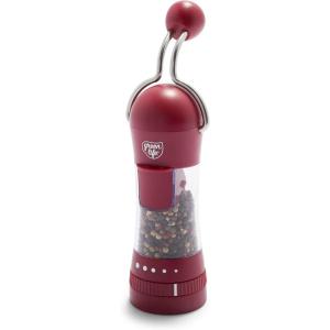 imageGreenLife Ratchet Mill Set Salt and Pepper Grinder MessFree Adjustable Coarseness and Easily Refillable Kitchen Tool Seasoning Spice Mill Ergonomic NoTwist Grinding Black ampamp WhiteRed