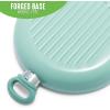 imageGreenLife 11 Healthy Ceramic Nonstick Grill Pan with 2 Handles and Lid PFASFree Rivetless Interior Grill Ridges Dishwasher Safe Oven Safe Soft PinkTurquoise
