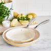 imageGreenLife Artisan Healthy Ceramic Nonstick 5QT Saute Pan Jumbo Cooker with Helper Handle and Lid Stainless Steel Handle PFASFree Dishwasher Safe Oven Safe TurquoiseYellow