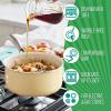 imageGreenLife Artisan Healthy Ceramic Nonstick 5QT Saute Pan Jumbo Cooker with Helper Handle and Lid Stainless Steel Handle PFASFree Dishwasher Safe Oven Safe TurquoiseYellow