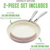 imageGreenLife Artisan Healthy Ceramic Nonstick 5QT Saute Pan Jumbo Cooker with Helper Handle and Lid Stainless Steel Handle PFASFree Dishwasher Safe Oven Safe TurquoisePink