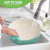 imageGreenLife Artisan Healthy Ceramic Nonstick 5QT Saute Pan Jumbo Cooker with Helper Handle and Lid Stainless Steel Handle PFASFree Dishwasher Safe Oven Safe TurquoiseTurquoise