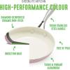imageGreenLife Artisan Healthy Ceramic Nonstick 5QT Saute Pan Jumbo Cooker with Helper Handle and Lid Stainless Steel Handle PFASFree Dishwasher Safe Oven Safe TurquoisePink