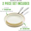 imageGreenLife Artisan Healthy Ceramic Nonstick 5QT Saute Pan Jumbo Cooker with Helper Handle and Lid Stainless Steel Handle PFASFree Dishwasher Safe Oven Safe TurquoiseYellow