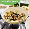 imageGreenLife Artisan Healthy Ceramic Nonstick 5QT Saute Pan Jumbo Cooker with Helper Handle and Lid Stainless Steel Handle PFASFree Dishwasher Safe Oven Safe TurquoiseYellow