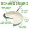 imageGreenLife Artisan Healthy Ceramic Nonstick 5QT Saute Pan Jumbo Cooker with Helper Handle and Lid Stainless Steel Handle PFASFree Dishwasher Safe Oven Safe TurquoiseTurquoise