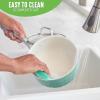 imageGreenLife Artisan Healthy Ceramic Nonstick 5QT Saute Pan Jumbo Cooker with Helper Handle and Lid Stainless Steel Handle PFASFree Dishwasher Safe Oven Safe TurquoiseTurquoise