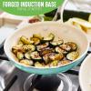 imageGreenLife Artisan Healthy Ceramic Nonstick 5QT Saute Pan Jumbo Cooker with Helper Handle and Lid Stainless Steel Handle PFASFree Dishwasher Safe Oven Safe TurquoiseTurquoise