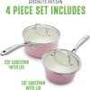 imageGreenLife Artisan Healthy Ceramic Nonstick 5QT Saute Pan Jumbo Cooker with Helper Handle and Lid Stainless Steel Handle PFASFree Dishwasher Safe Oven Safe TurquoisePink